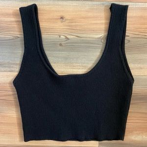 forever 21 black crop tank top